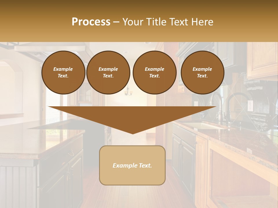 A Large Kitchen With A Center Island In The Middle Of It PowerPoint Template