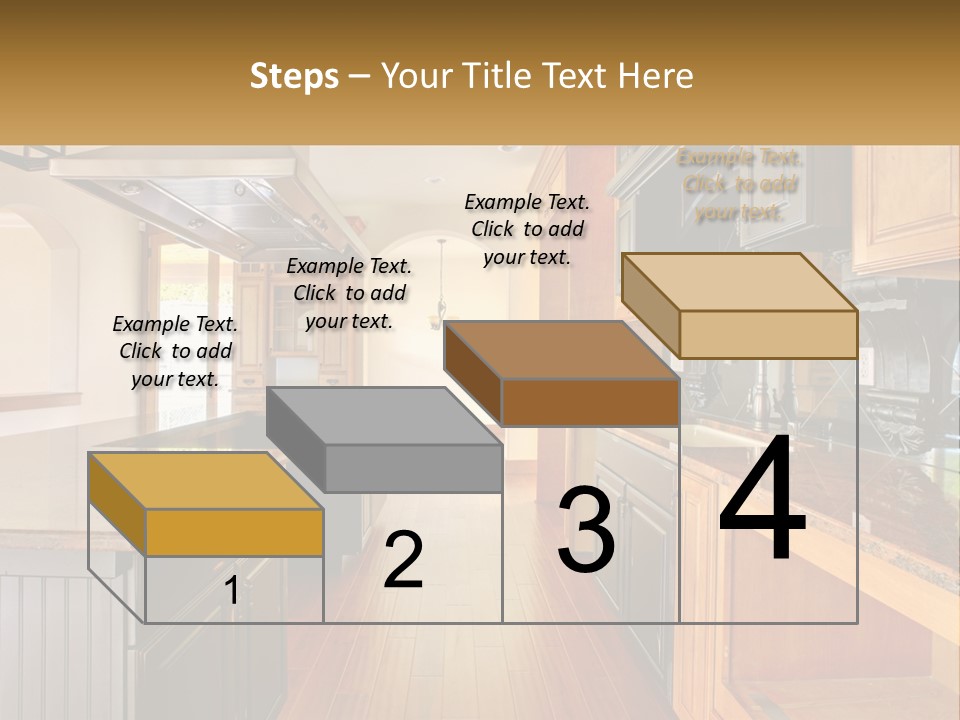 A Large Kitchen With A Center Island In The Middle Of It PowerPoint Template