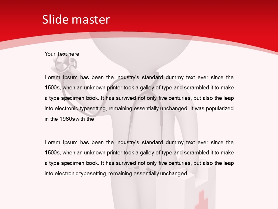 A Person With A Stethoscope In His Hand PowerPoint Template