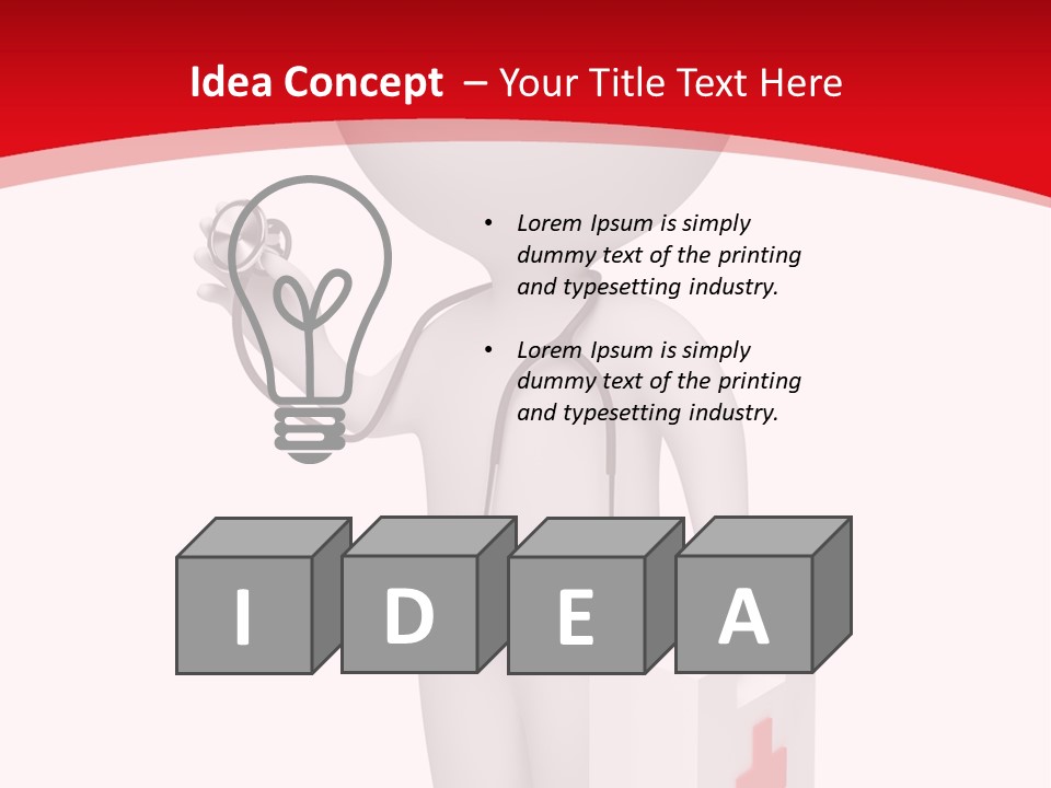 A Person With A Stethoscope In His Hand PowerPoint Template