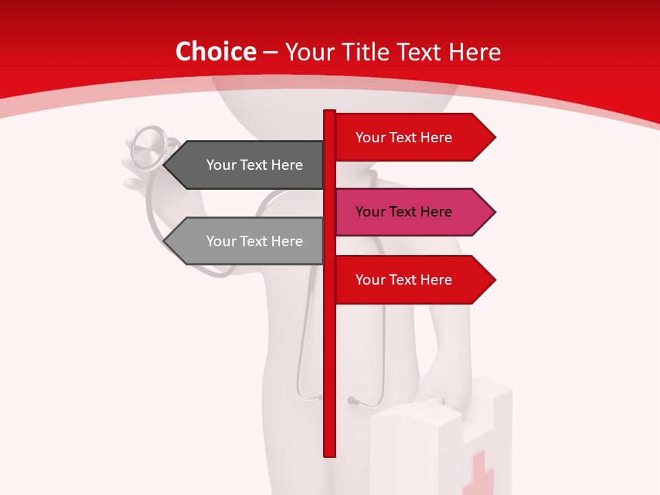 A Person With A Stethoscope In His Hand PowerPoint Template