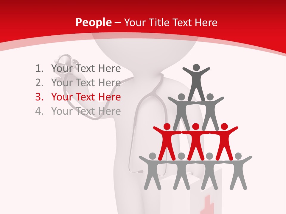 A Person With A Stethoscope In His Hand PowerPoint Template