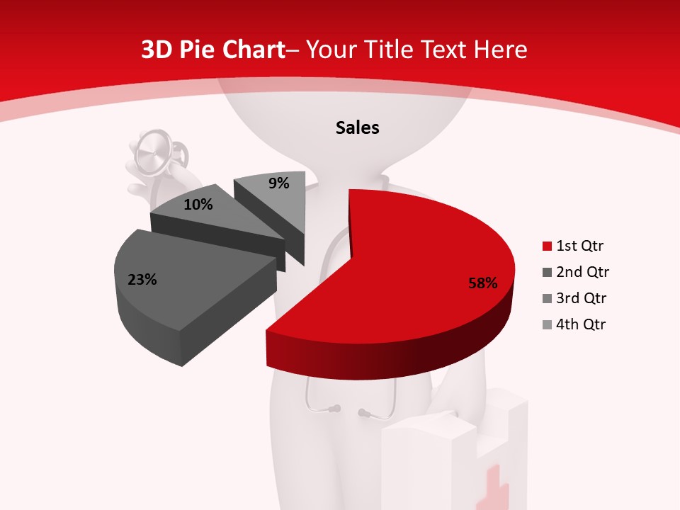 A Person With A Stethoscope In His Hand PowerPoint Template