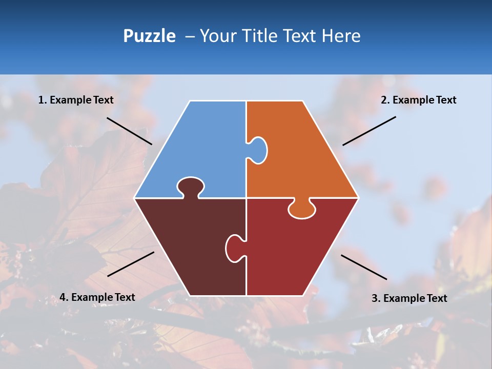 A Tree With Red Leaves And Blue Sky In The Background PowerPoint Template