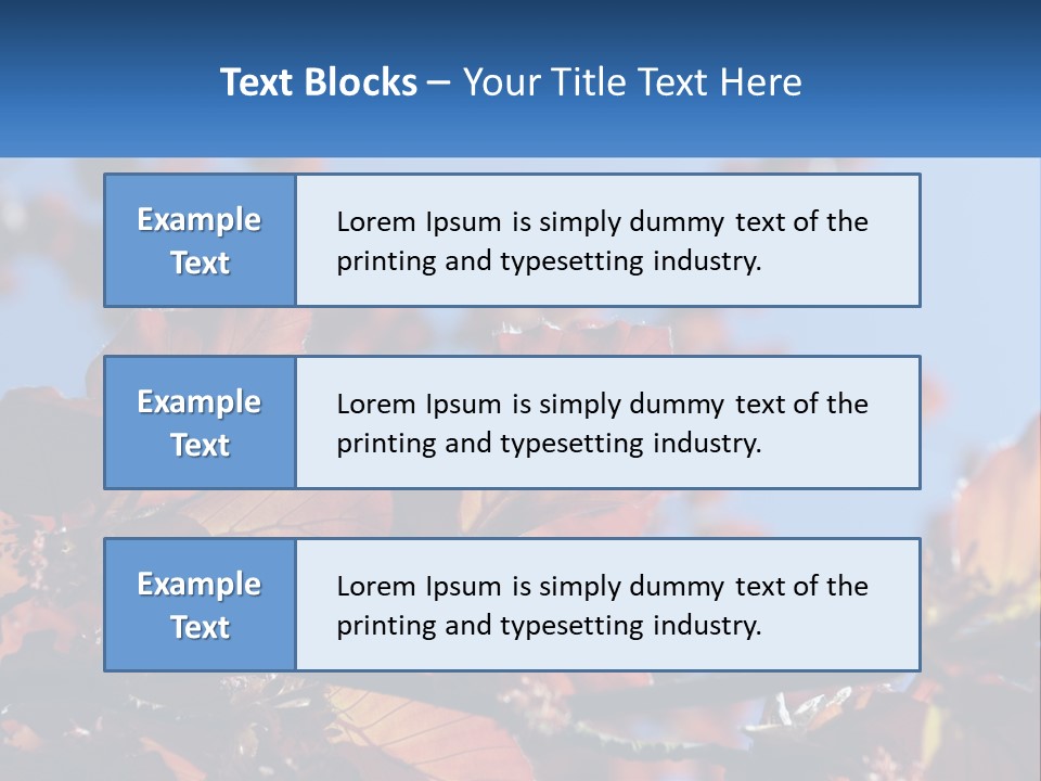 A Tree With Red Leaves And Blue Sky In The Background PowerPoint Template
