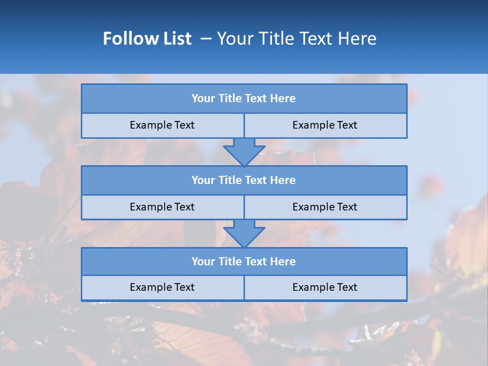 A Tree With Red Leaves And Blue Sky In The Background PowerPoint Template