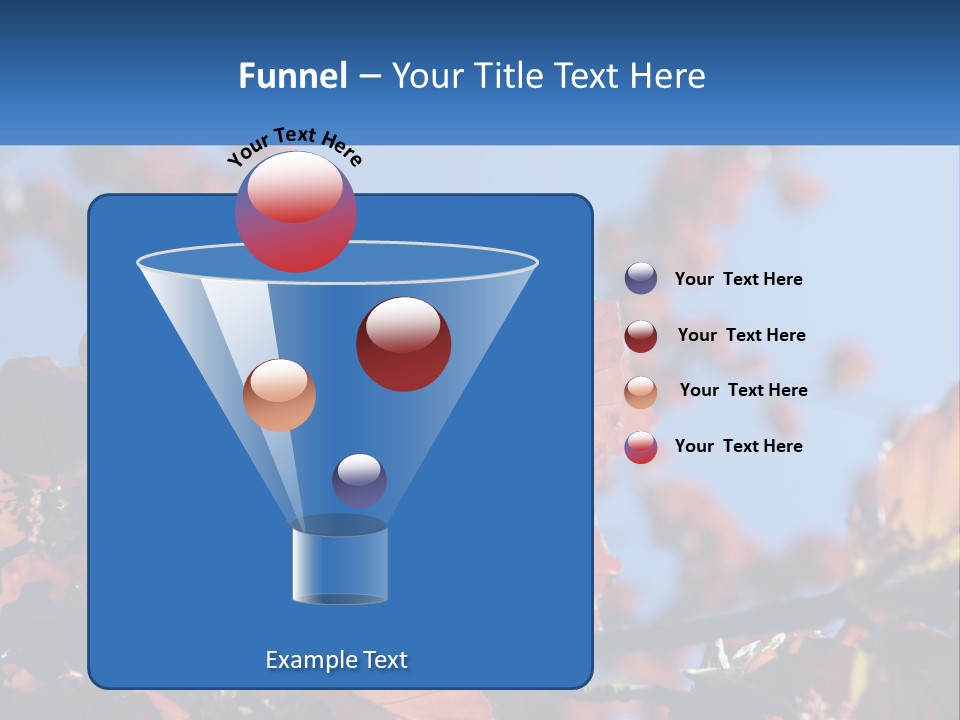 A Tree With Red Leaves And Blue Sky In The Background PowerPoint Template