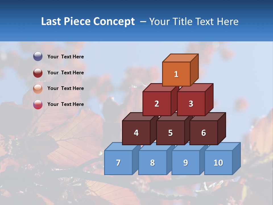 A Tree With Red Leaves And Blue Sky In The Background PowerPoint Template