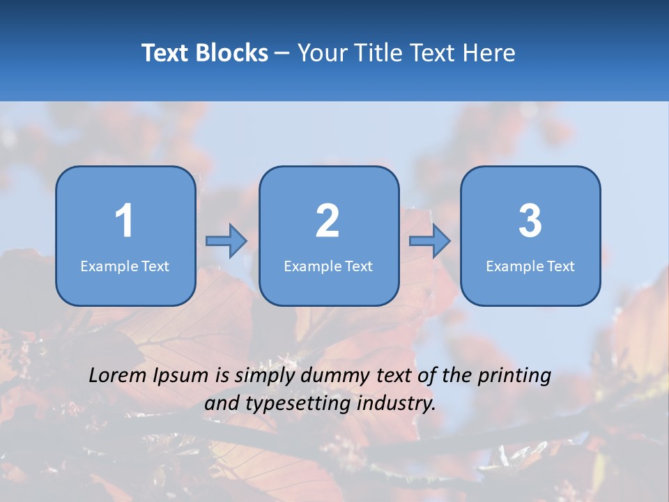A Tree With Red Leaves And Blue Sky In The Background PowerPoint Template