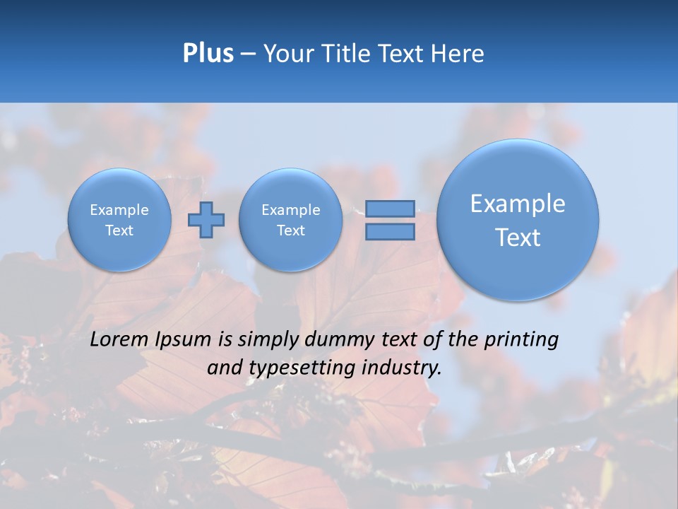 A Tree With Red Leaves And Blue Sky In The Background PowerPoint Template