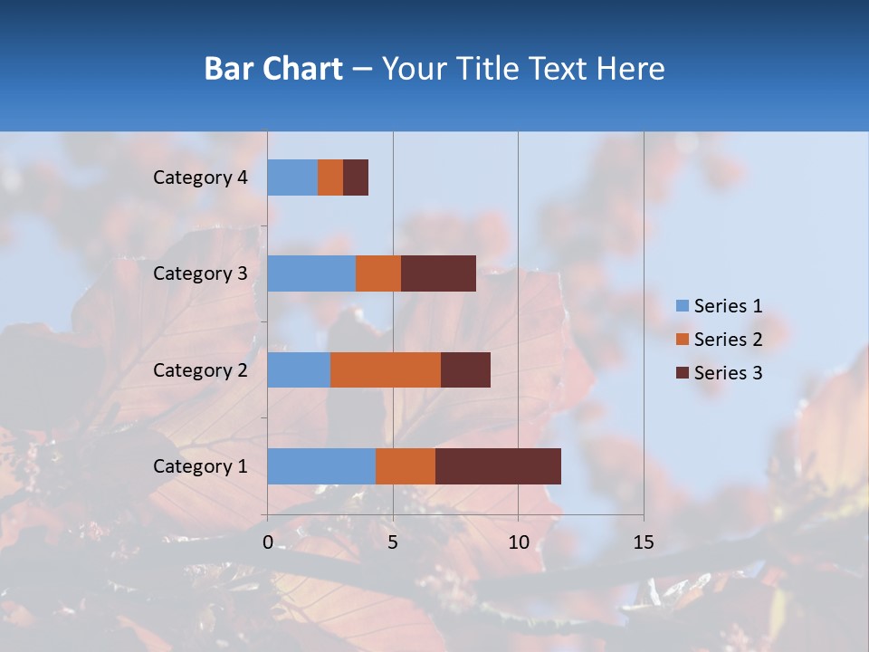 A Tree With Red Leaves And Blue Sky In The Background PowerPoint Template