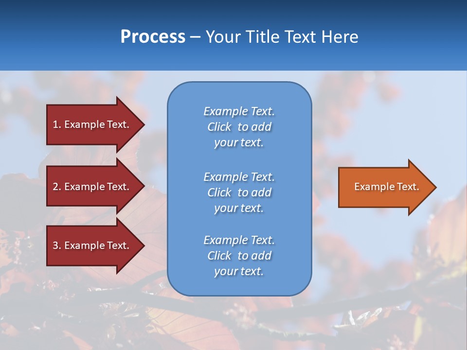 A Tree With Red Leaves And Blue Sky In The Background PowerPoint Template