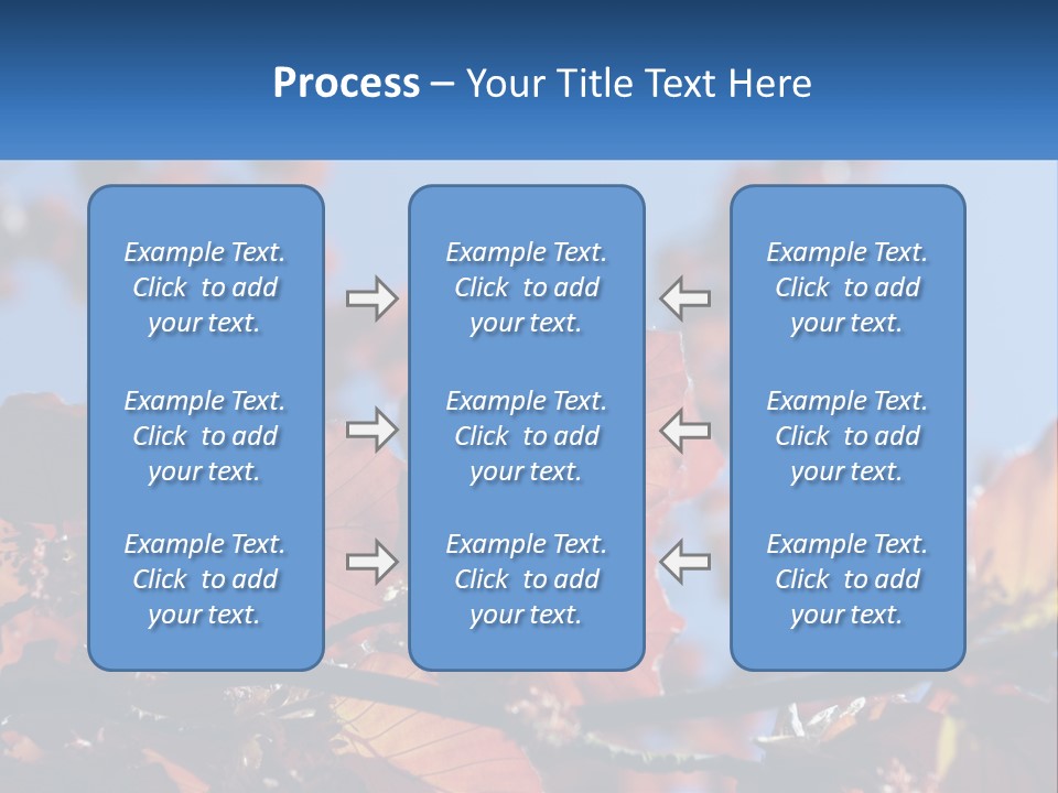 A Tree With Red Leaves And Blue Sky In The Background PowerPoint Template
