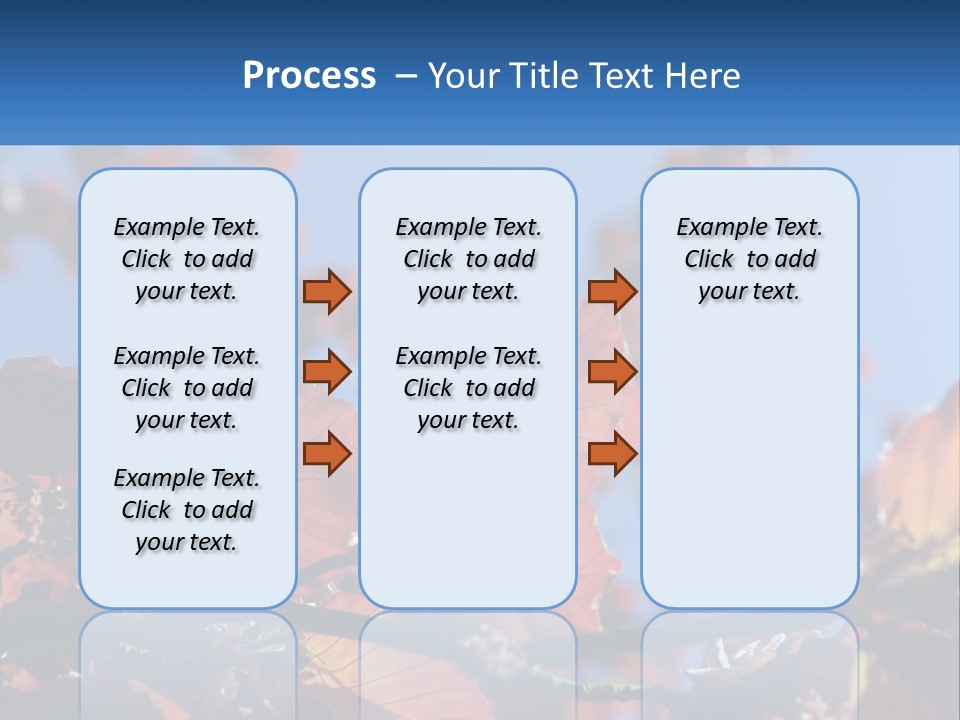 A Tree With Red Leaves And Blue Sky In The Background PowerPoint Template
