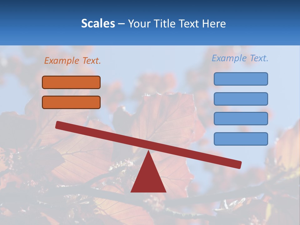 A Tree With Red Leaves And Blue Sky In The Background PowerPoint Template
