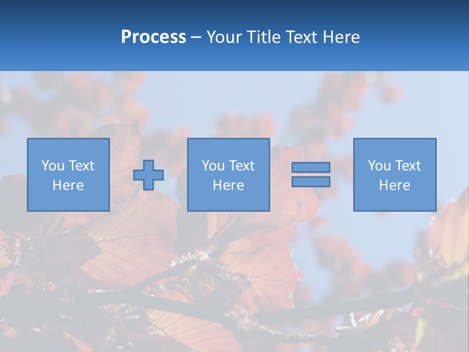 A Tree With Red Leaves And Blue Sky In The Background PowerPoint Template