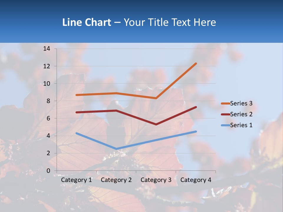 A Tree With Red Leaves And Blue Sky In The Background PowerPoint Template