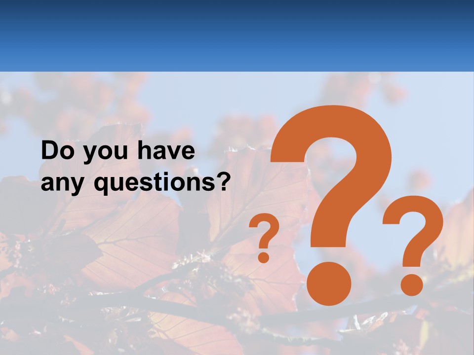 A Tree With Red Leaves And Blue Sky In The Background PowerPoint Template