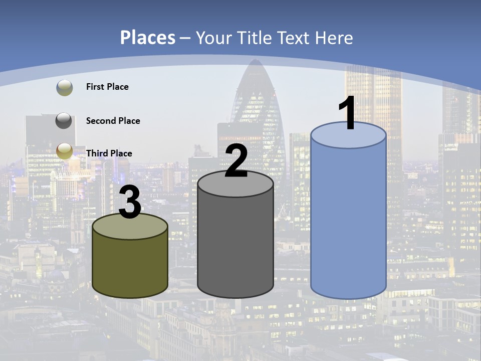 A Cityscape With Skyscrapers In The Background PowerPoint Template