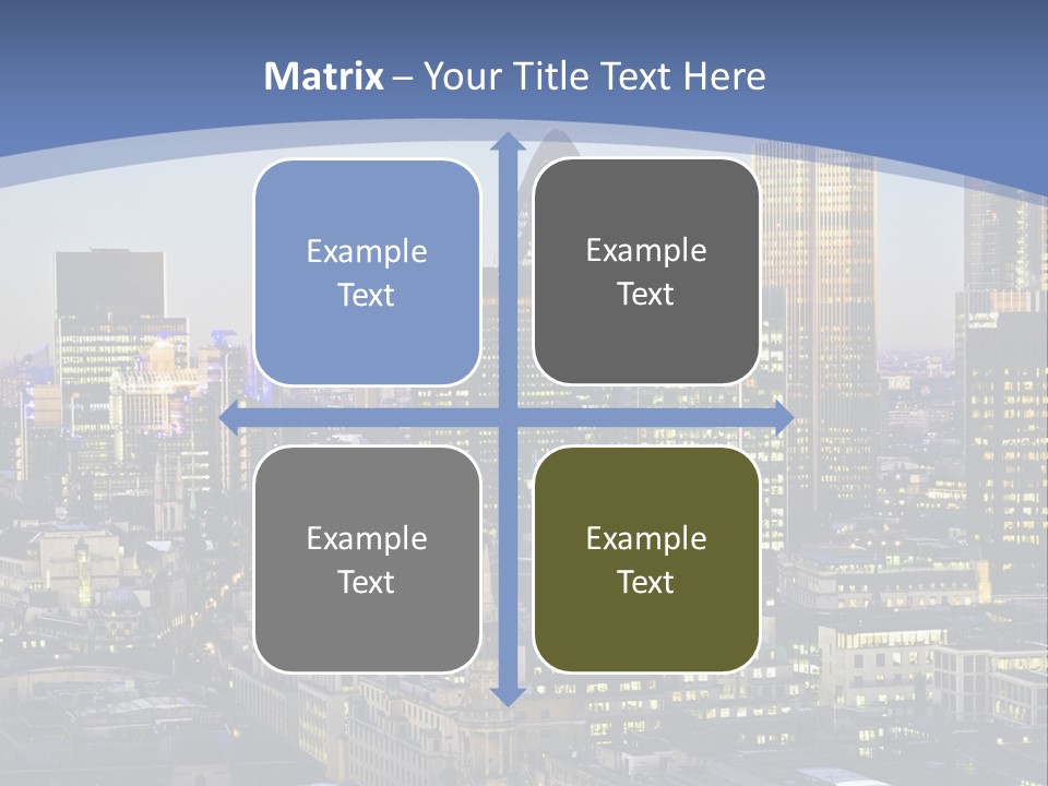 A Cityscape With Skyscrapers In The Background PowerPoint Template