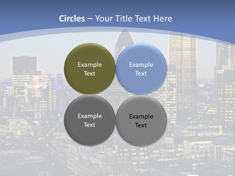 A Cityscape With Skyscrapers In The Background PowerPoint Template