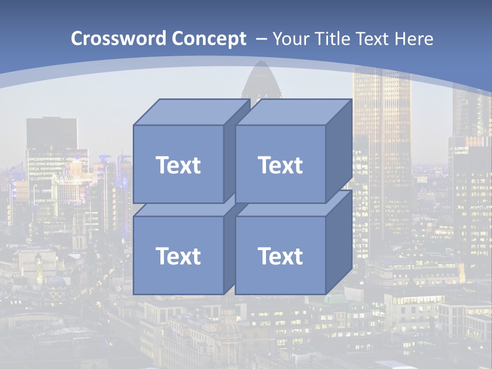 A Cityscape With Skyscrapers In The Background PowerPoint Template