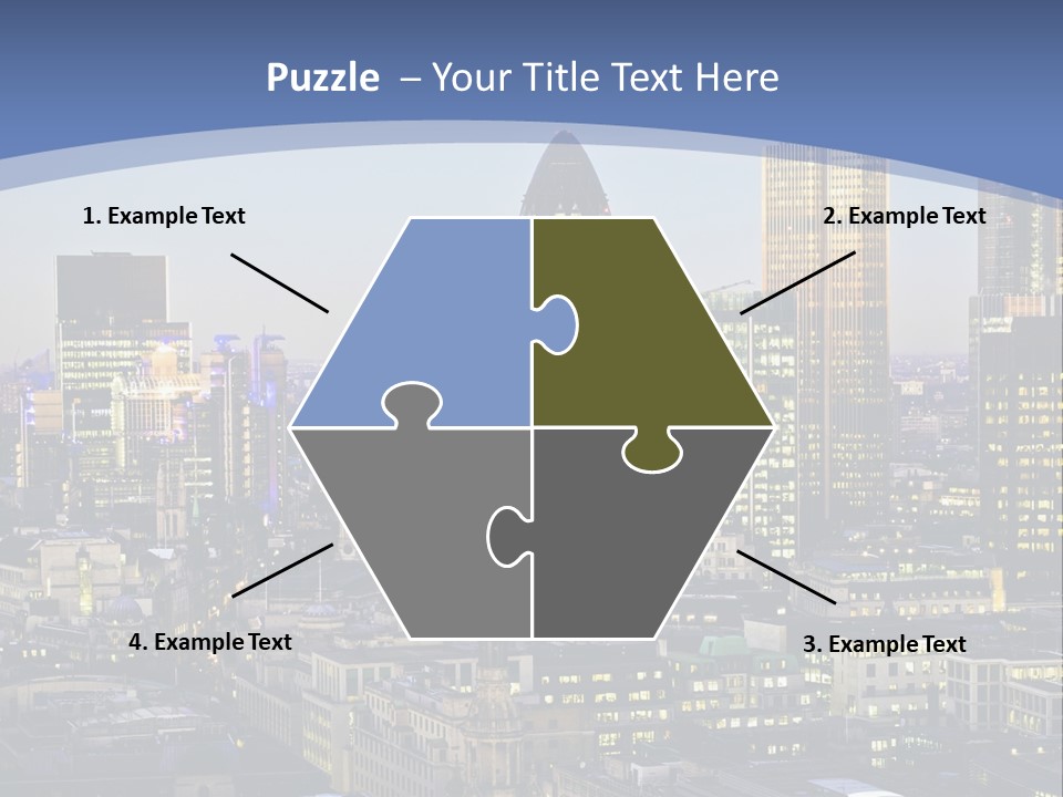 A Cityscape With Skyscrapers In The Background PowerPoint Template