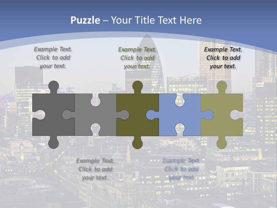 A Cityscape With Skyscrapers In The Background PowerPoint Template