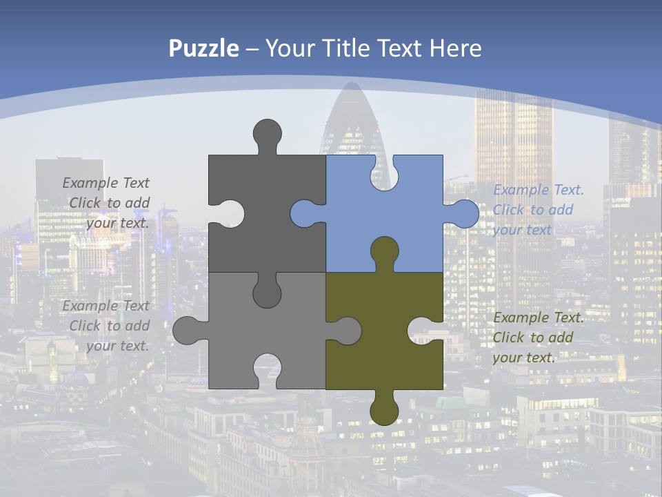 A Cityscape With Skyscrapers In The Background PowerPoint Template