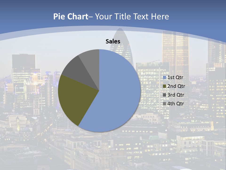 A Cityscape With Skyscrapers In The Background PowerPoint Template