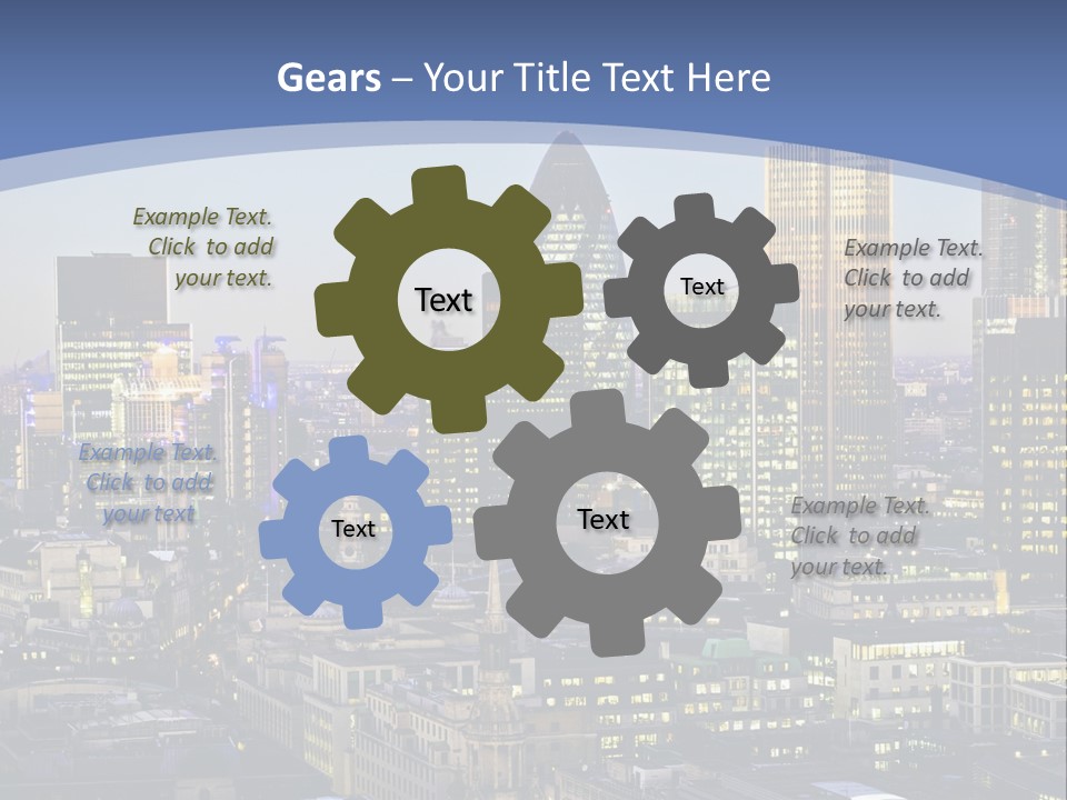 A Cityscape With Skyscrapers In The Background PowerPoint Template