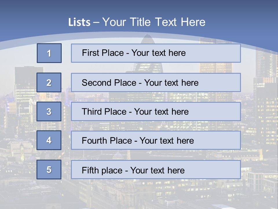 A Cityscape With Skyscrapers In The Background PowerPoint Template