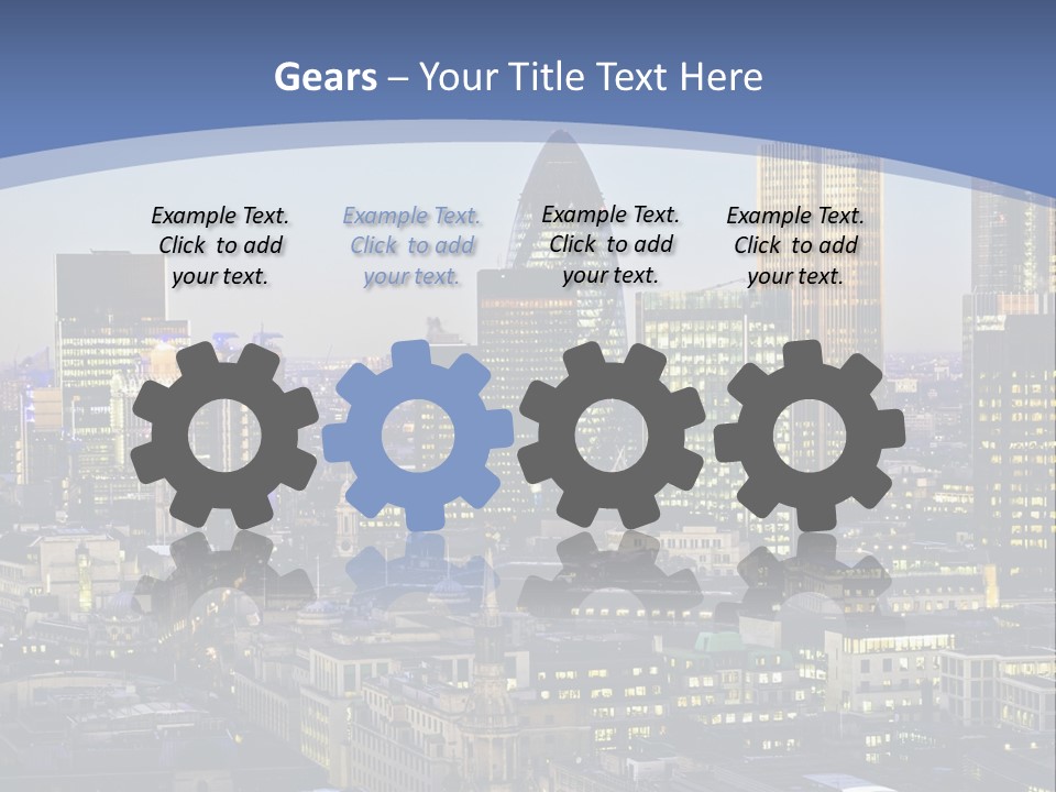 A Cityscape With Skyscrapers In The Background PowerPoint Template