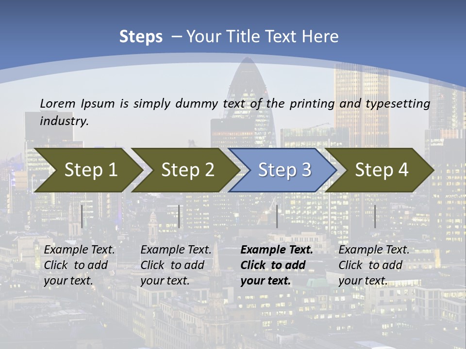 A Cityscape With Skyscrapers In The Background PowerPoint Template