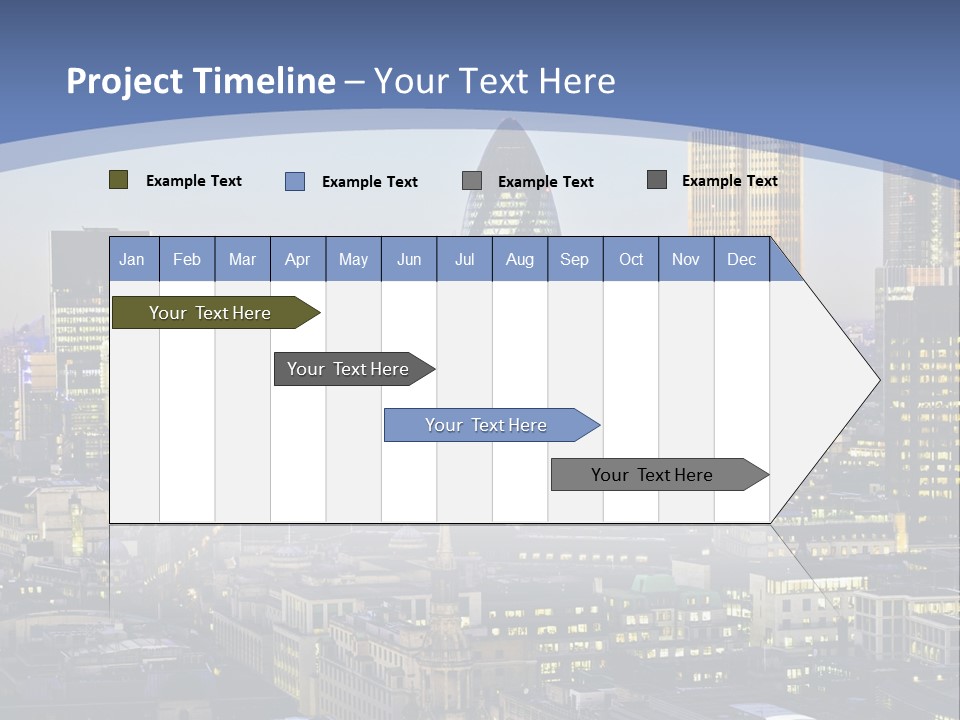 A Cityscape With Skyscrapers In The Background PowerPoint Template