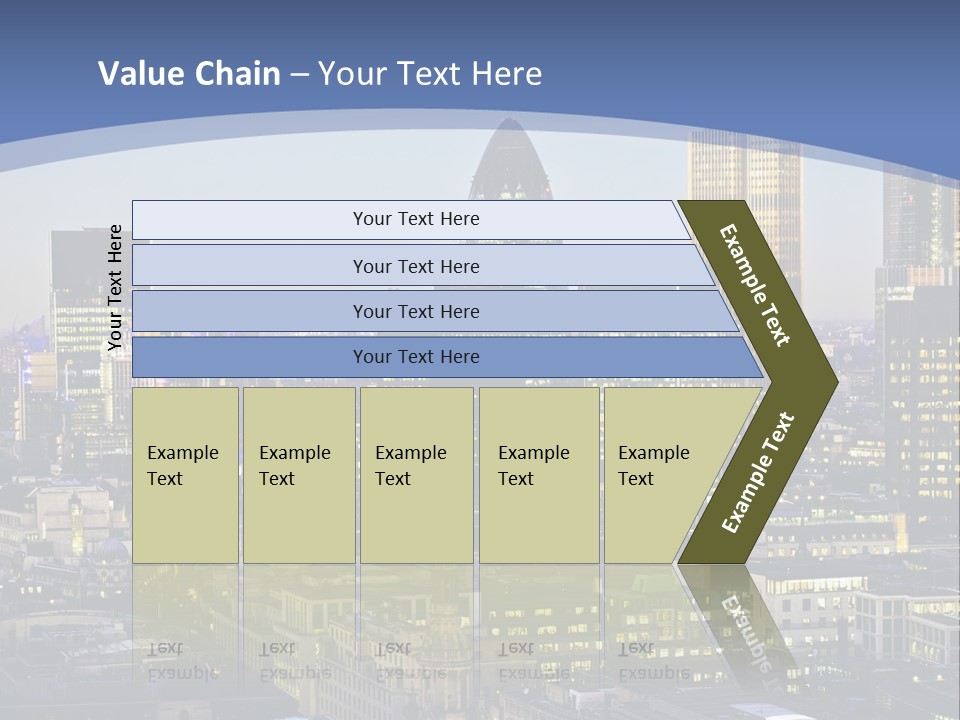 A Cityscape With Skyscrapers In The Background PowerPoint Template
