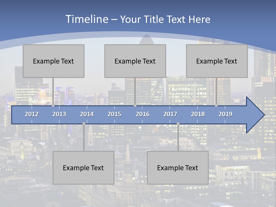 A Cityscape With Skyscrapers In The Background PowerPoint Template