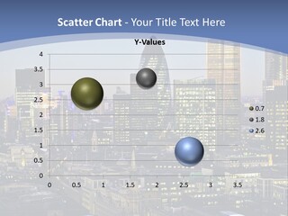 A Cityscape With Skyscrapers In The Background PowerPoint Template
