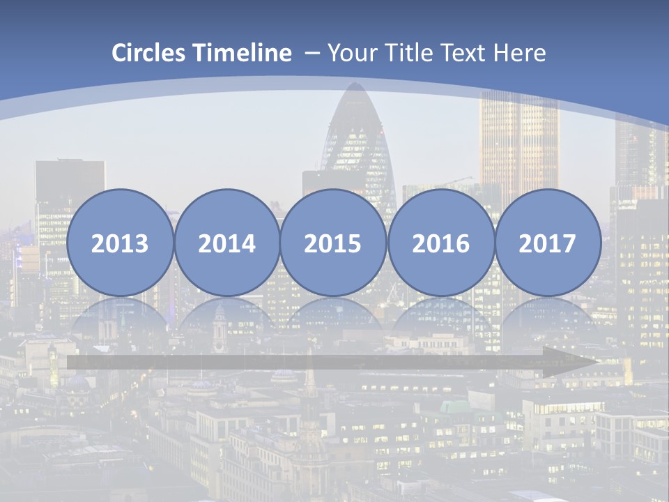 A Cityscape With Skyscrapers In The Background PowerPoint Template