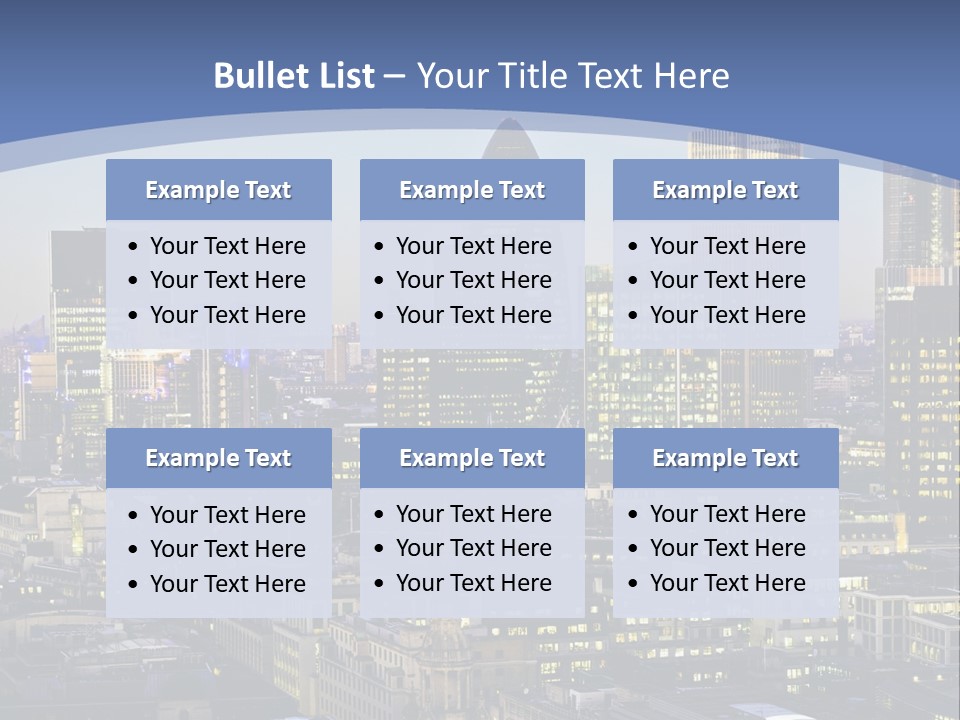 A Cityscape With Skyscrapers In The Background PowerPoint Template