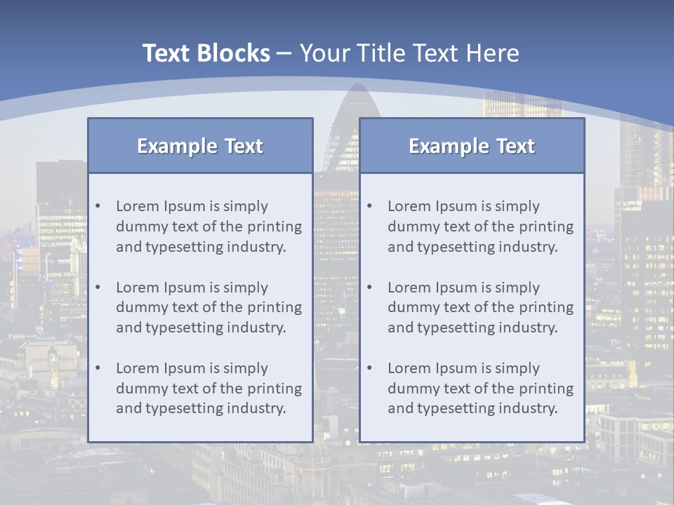 A Cityscape With Skyscrapers In The Background PowerPoint Template