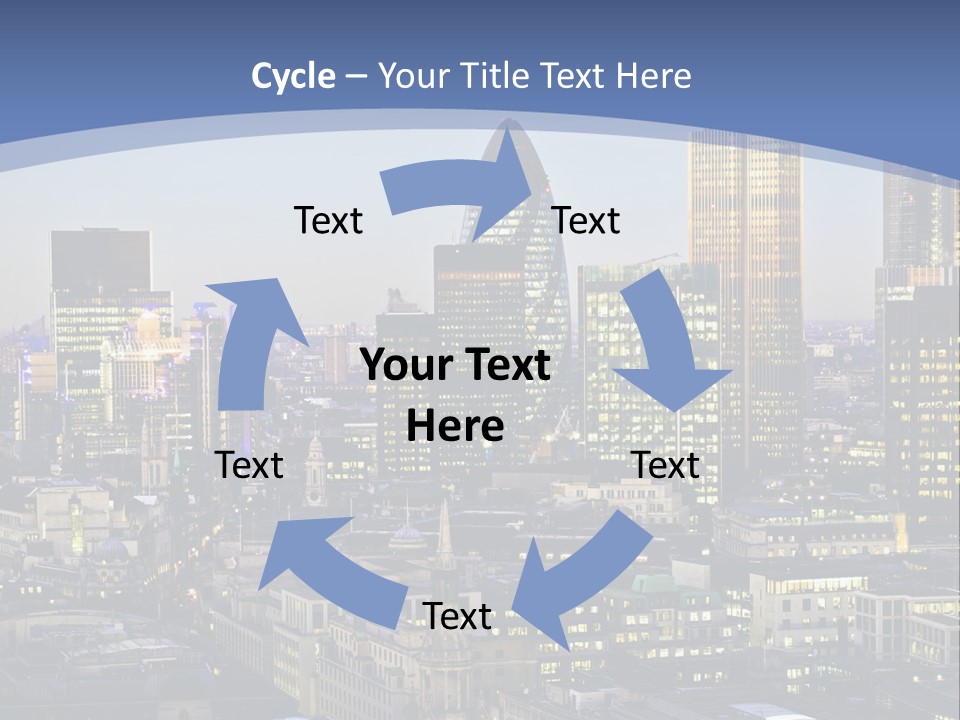 A Cityscape With Skyscrapers In The Background PowerPoint Template