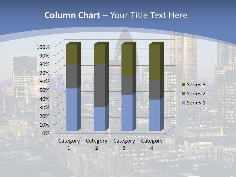 A Cityscape With Skyscrapers In The Background PowerPoint Template