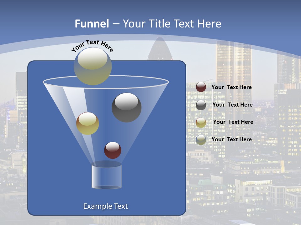 A Cityscape With Skyscrapers In The Background PowerPoint Template