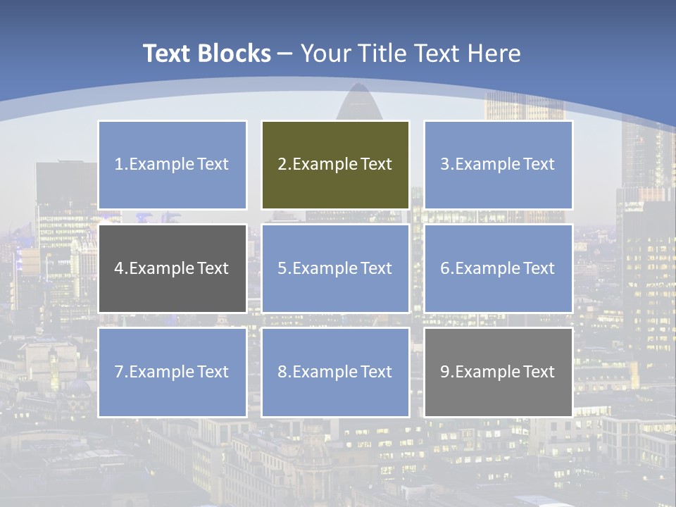 A Cityscape With Skyscrapers In The Background PowerPoint Template