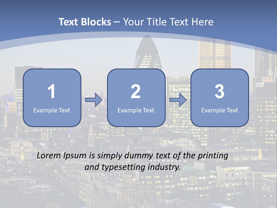 A Cityscape With Skyscrapers In The Background PowerPoint Template