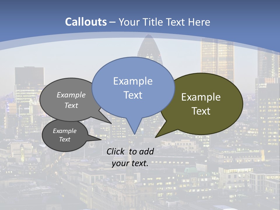 A Cityscape With Skyscrapers In The Background PowerPoint Template