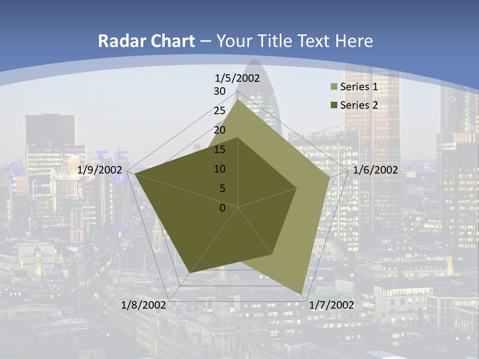 A Cityscape With Skyscrapers In The Background PowerPoint Template