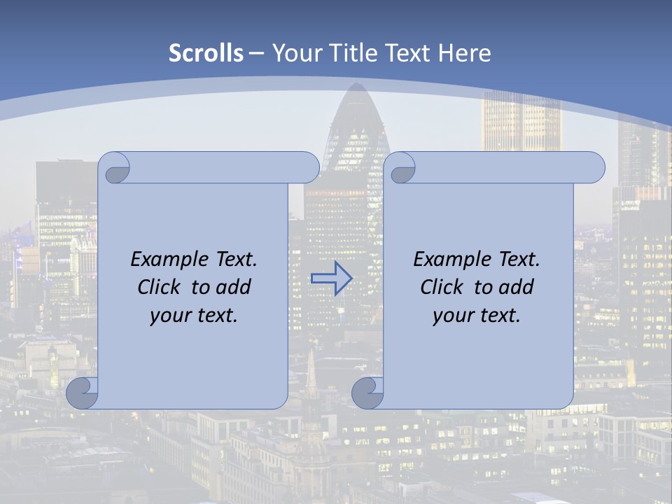 A Cityscape With Skyscrapers In The Background PowerPoint Template