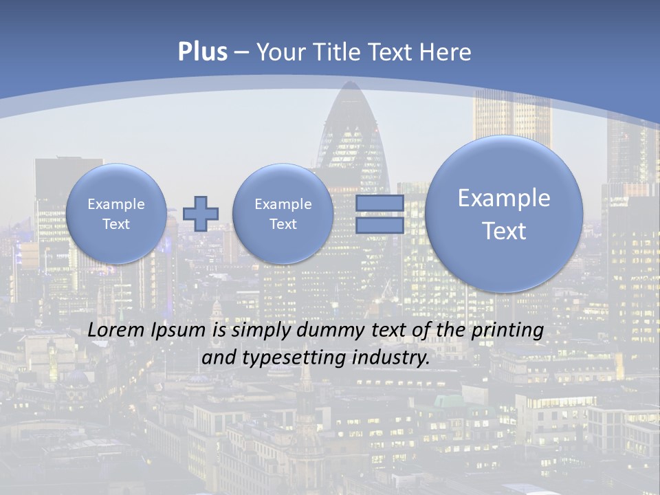 A Cityscape With Skyscrapers In The Background PowerPoint Template